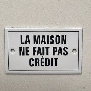 The House Does Not Give Credit French EnamelPlaque